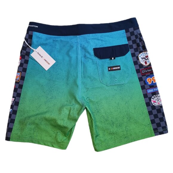 Hurley Phantom Eco NASCAR Racetrack Mens Size 31 Swim Trunks Boardshorts - Picture 2 of 8